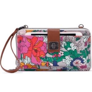 Sakroots Large Smartphone Crossbody - Lilac Flower Power